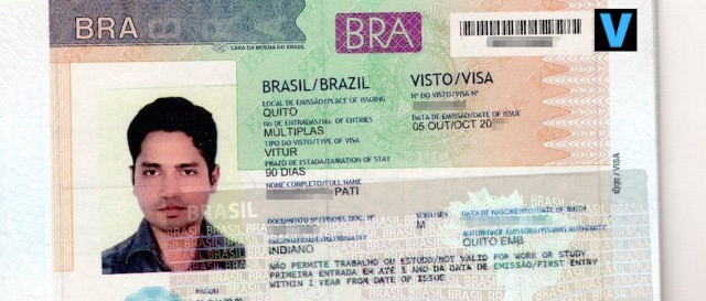 brazil tourist visa processing time in india