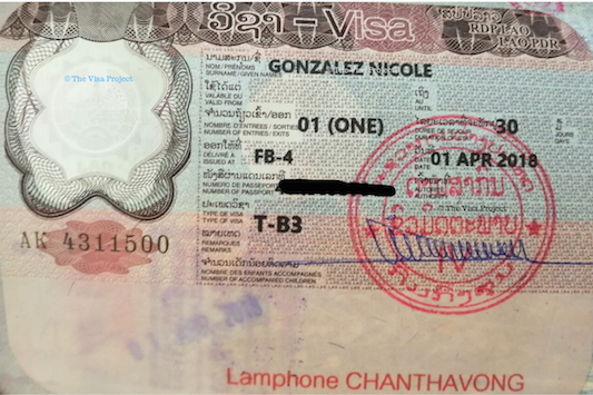 Tourist visa on arrival for Laos